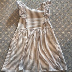 EUC H&M Kids Dress with Blue and White Stripes Sz 5/6